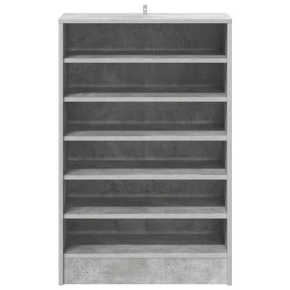 Shoe Cabinet Concrete Grey 60x35x92 cm Engineered Wood