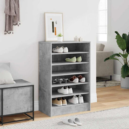 Shoe Cabinet Concrete Grey 60x35x92 cm Engineered Wood