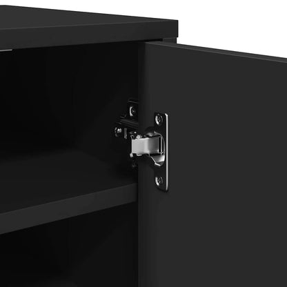 Shoe Cabinet Black 32x35x70 cm Engineered Wood