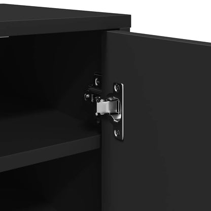 Shoe Cabinets 2 pcs Black 32x35x70 cm Engineered Wood