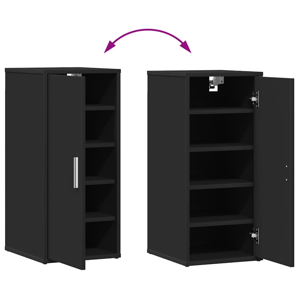 Shoe Cabinets 2 pcs Black 32x35x70 cm Engineered Wood