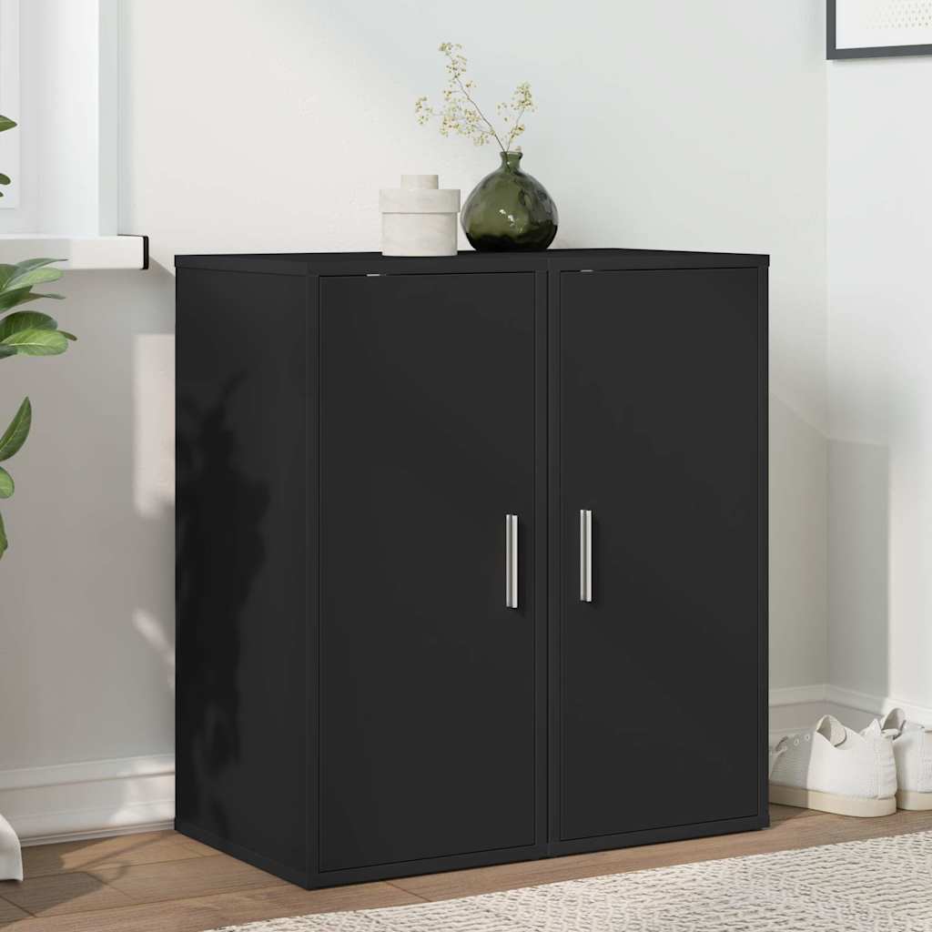 Shoe Cabinets 2 pcs Black 32x35x70 cm Engineered Wood