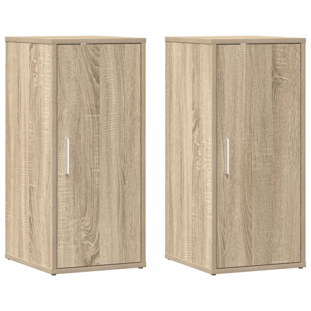 Shoe Cabinets 2 pcs Sonoma Oak 32x35x70 cm Engineered Wood