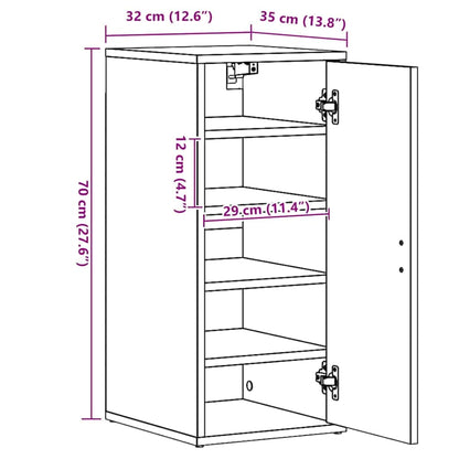 Shoe Cabinets 2 pcs Sonoma Oak 32x35x70 cm Engineered Wood