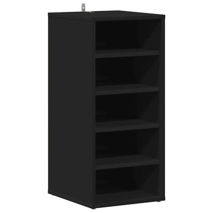 Shoe Cabinet Black 31.5x35x70 cm Engineered Wood