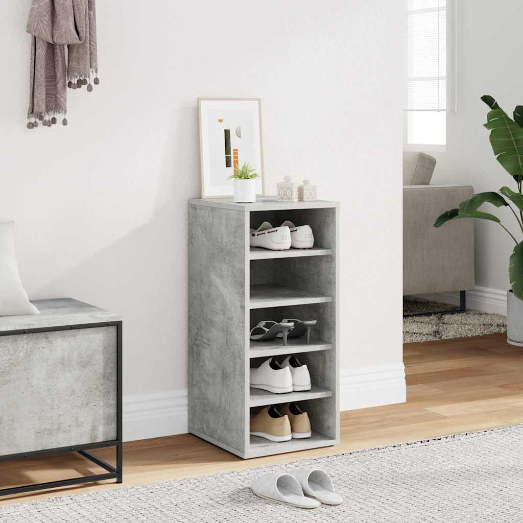 Shoe Cabinet Concrete Grey 31.5x35x70 cm Engineered Wood