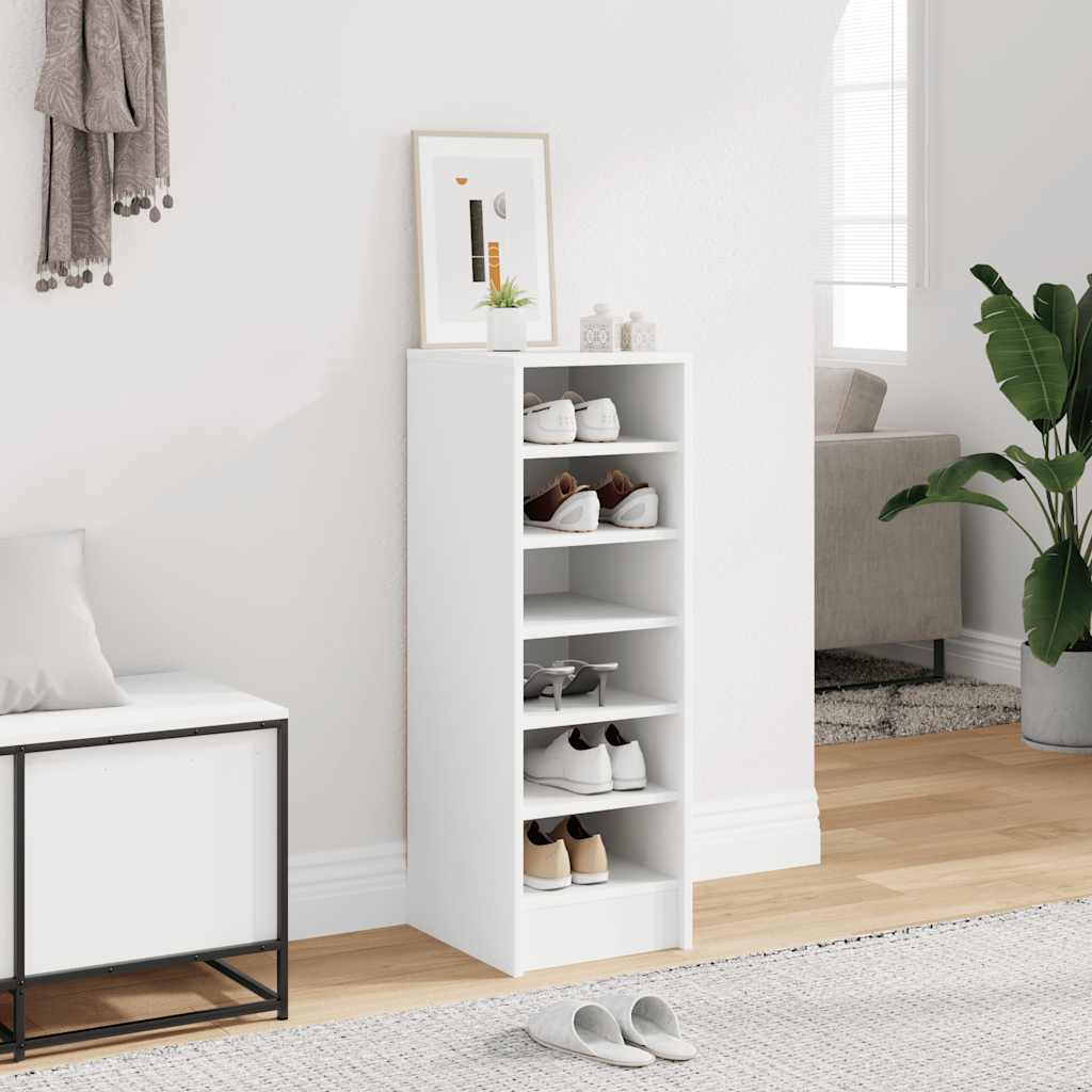 Shoe cabinets 31.5 x 35 x 90 cm White 6 compartments