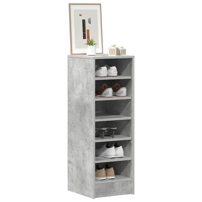 Shoe Cabinet Concrete Grey 31.5x35x90 cm Engineered Wood