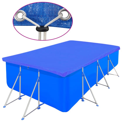 Pool Covers 2 pcs PE Rectangular 90 g/sqm 394x207 cm