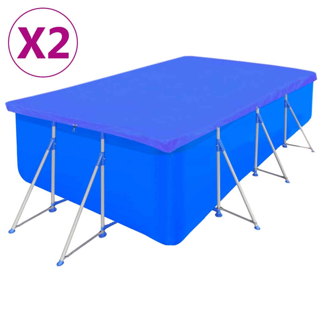Pool Cover | Set of 2 | Dark Blue | Polyethylene | Large | Durable