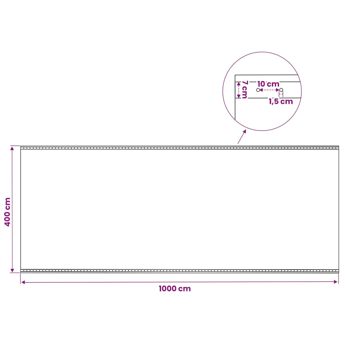 Leno Tarpaulins 2 pcs 260 g/m² 4x10 m White