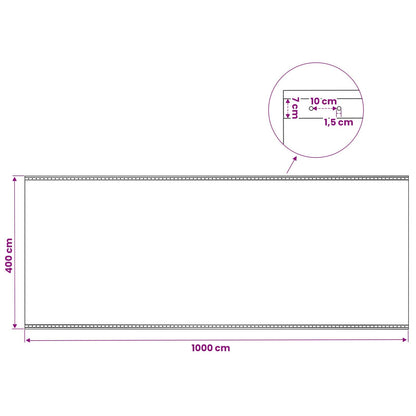 Leno Tarpaulins 2 pcs 260 g/m² 4x10 m White