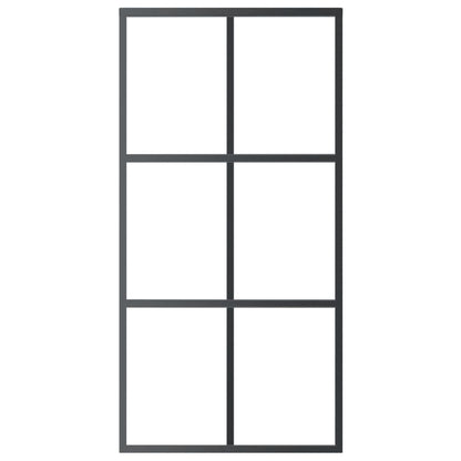 Sliding Door with Hardware Set ESG Glass&Aluminium 102x205 cm