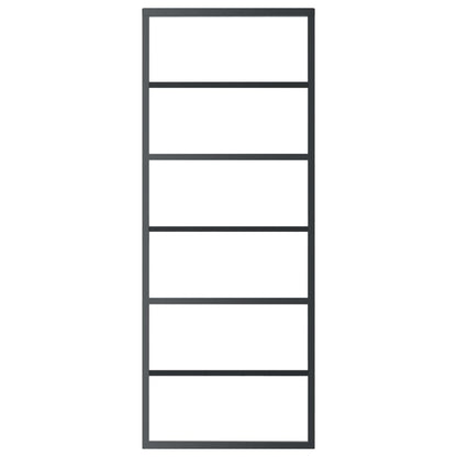 Sliding Door with Hardware Set ESG Glass&Aluminium 76x205 cm