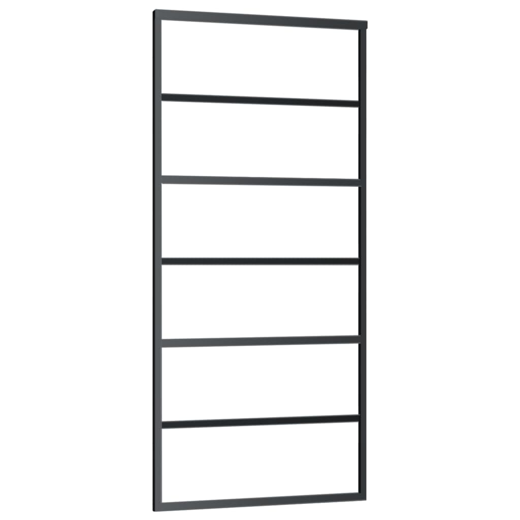 Sliding Door with Hardware Set ESG Glass&Aluminium 90x205 cm