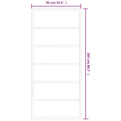 Sliding Door with Hardware Set ESG Glass&Aluminium 90x205 cm