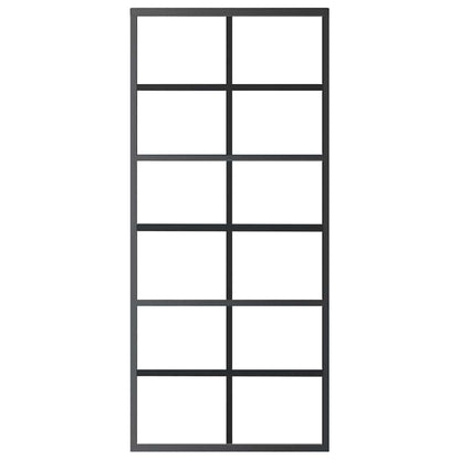 Sliding Door with Hardware Set ESG Glass&Aluminium 90x205 cm