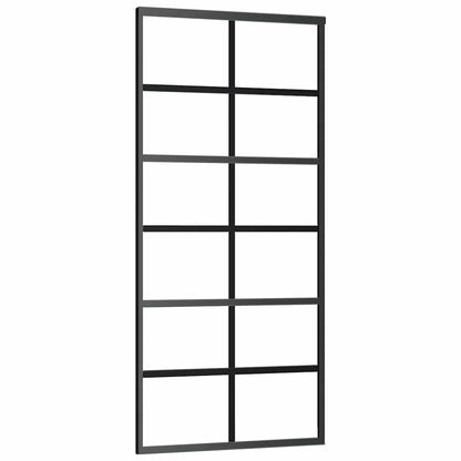 Sliding Door with Hardware Set ESG Glass&Aluminium 90x205 cm