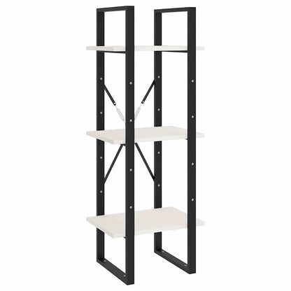 5-Tier Book Cabinet White 40x30x175 cm Solid Wood Pine