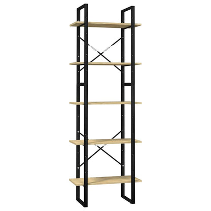 5-Tier Book Cabinet 60x30x175 cm Solid Wood Pine