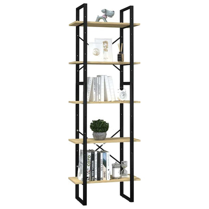 5-Tier Book Cabinet 60x30x175 cm Solid Wood Pine