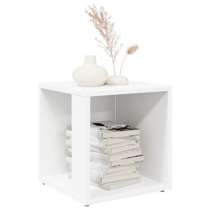Side Table White 33x33x34.5 cm Engineered Wood