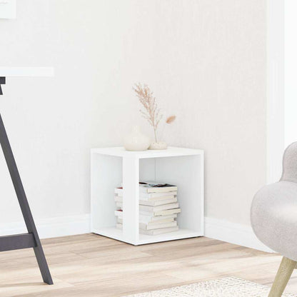 Side Table White 33x33x34.5 cm Engineered Wood