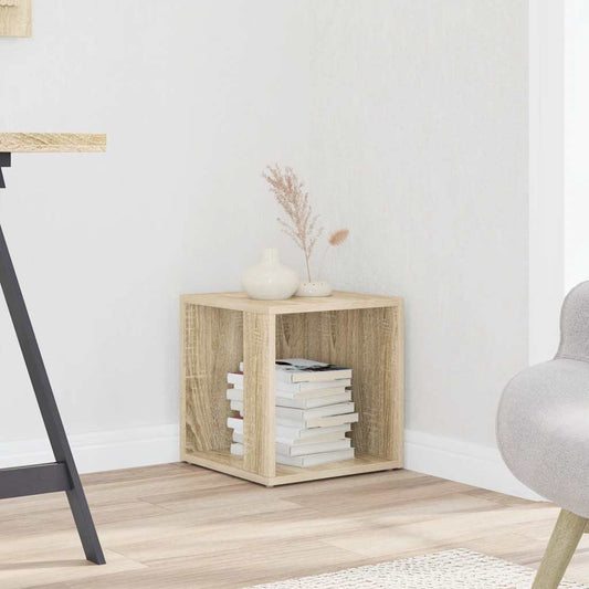 809011 vidaXL Side Table Sonoma Oak 33x33x34,5 cm Engineered Wood