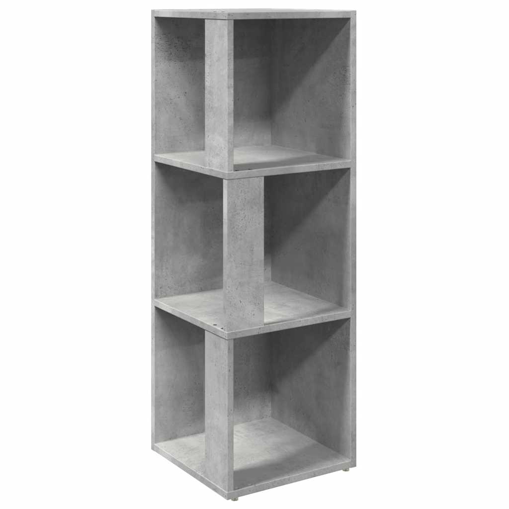 Corner Cabinet Concrete Grey 33x33x100 cm Engineered Wood