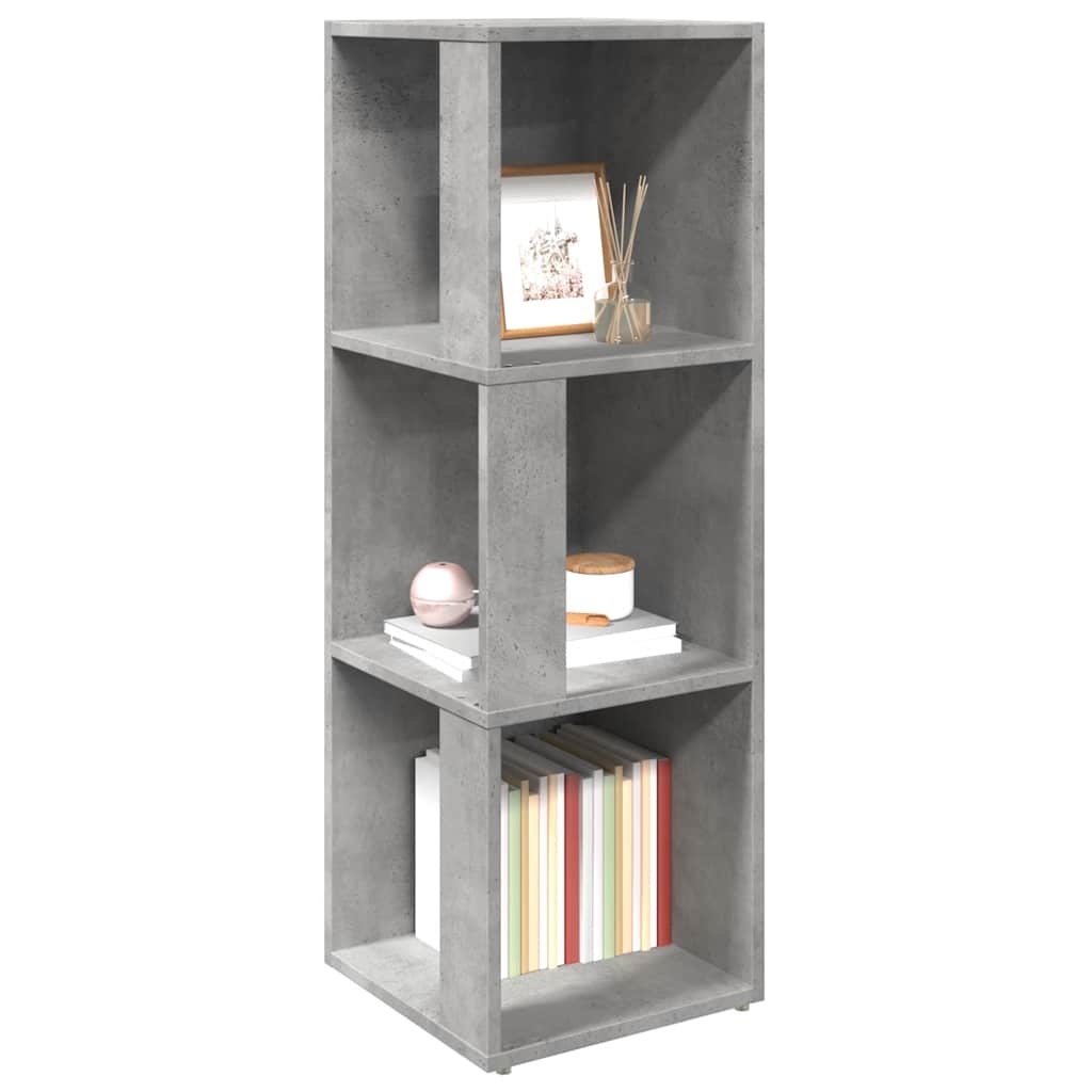 Corner Cabinet Concrete Grey 33x33x100 cm Engineered Wood