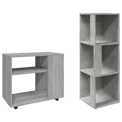 809030 vidaXL Corner Cabinet Concrete Grey 33x33x100 cm Engineered Wood