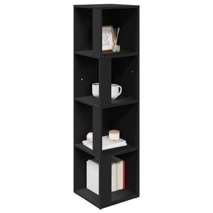 809036 vidaXL Corner Cabinet Black 33x33x132 cm Engineered Wood