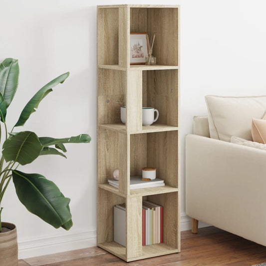 809038 vidaXL Corner Cabinet Sonoma Oak 33x33x132 cm Engineered Wood