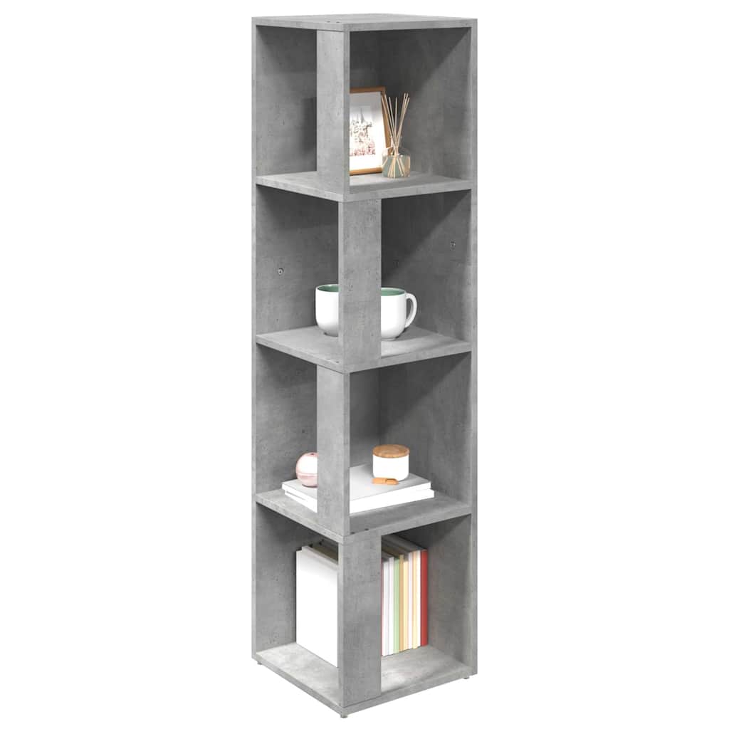 809039 vidaXL Corner Cabinet Concrete Grey 33x33x132 cm Engineered Wood