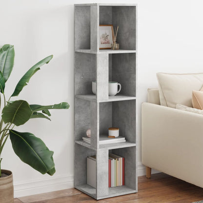 809039 vidaXL Corner Cabinet Concrete Grey 33x33x132 cm Engineered Wood