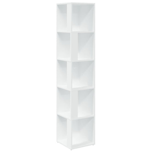 809044 vidaXL Corner Cabinet White 33x33x164,5 cm Engineered Wood