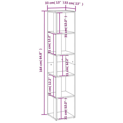 809044 vidaXL Corner Cabinet White 33x33x164,5 cm Engineered Wood