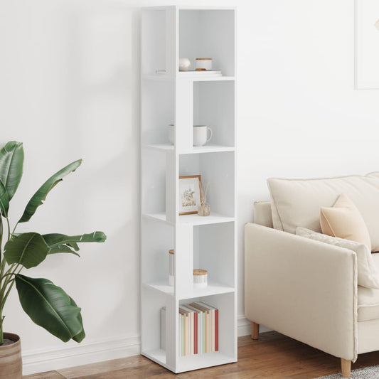 809044 vidaXL Corner Cabinet White 33x33x164,5 cm Engineered Wood