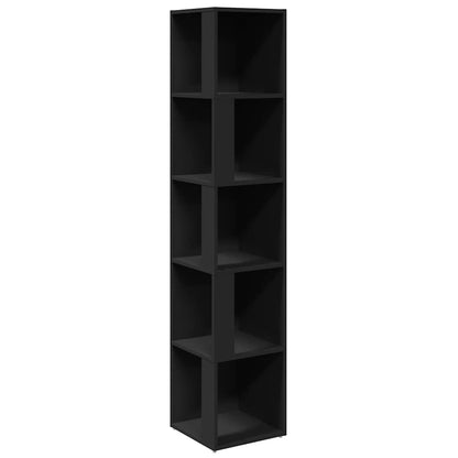 809045 vidaXL Corner Cabinet Black 33x33x164,5 cm Engineered Wood