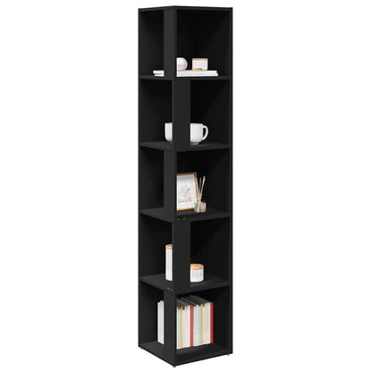 809045 vidaXL Corner Cabinet Black 33x33x164,5 cm Engineered Wood