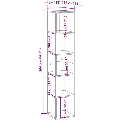 809047 vidaXL Corner Cabinet Sonoma Oak 33x33x164,5 cm Engineered Wood