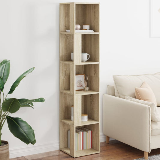 809047 vidaXL Corner Cabinet Sonoma Oak 33x33x164,5 cm Engineered Wood