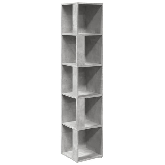809048 vidaXL Corner Cabinet Concrete Grey 33x33x164,5 cm Engineered Wood