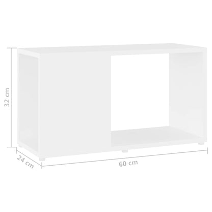 TV Cabinet White 60x24x32cm Engineered Wood