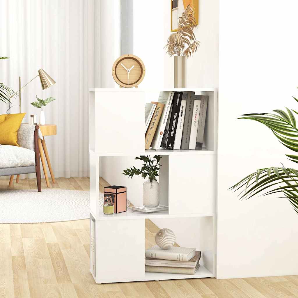 Book Cabinet Room Divider White 60x24x94 cm Engineered Wood