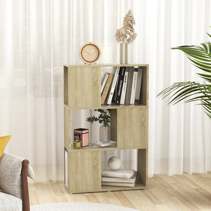 Book Cabinet Room Divider Sonoma Oak 60x24x94 cm Engineered Wood