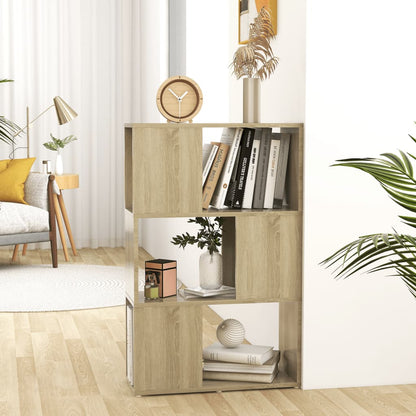 Book Cabinet Room Divider Sonoma Oak 60x24x94 cm Engineered Wood