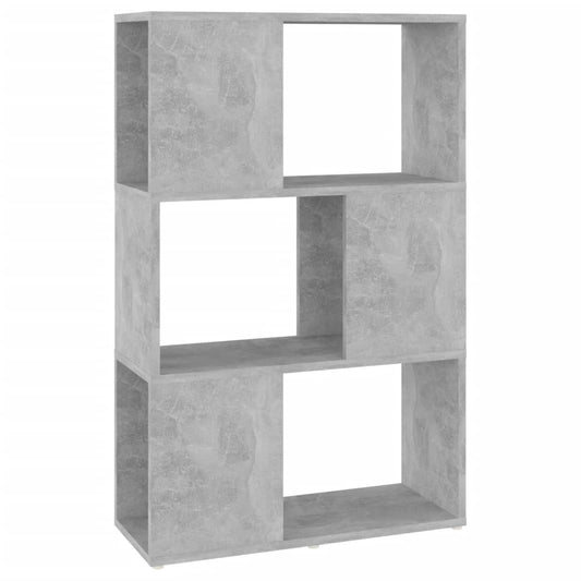 Book Cabinet Room Divider Concrete Grey 60x24x94 cm Engineered Wood