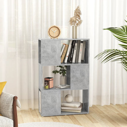 Book Cabinet Room Divider Concrete Grey 60x24x94 cm Engineered Wood