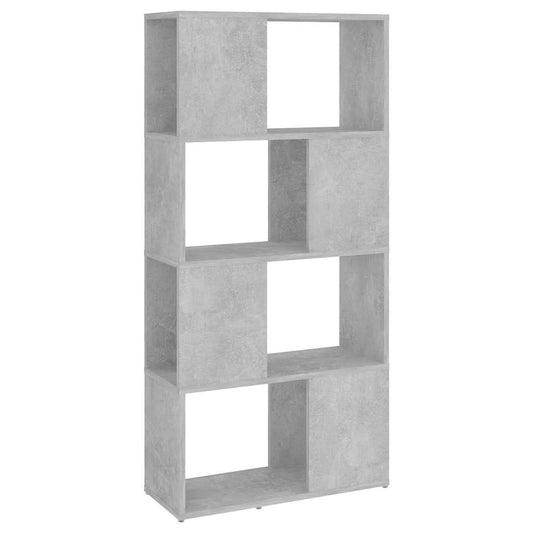 809084 vidaXL Book Cabinet Room Divider Concrete Grey 60x24x124,5 cm